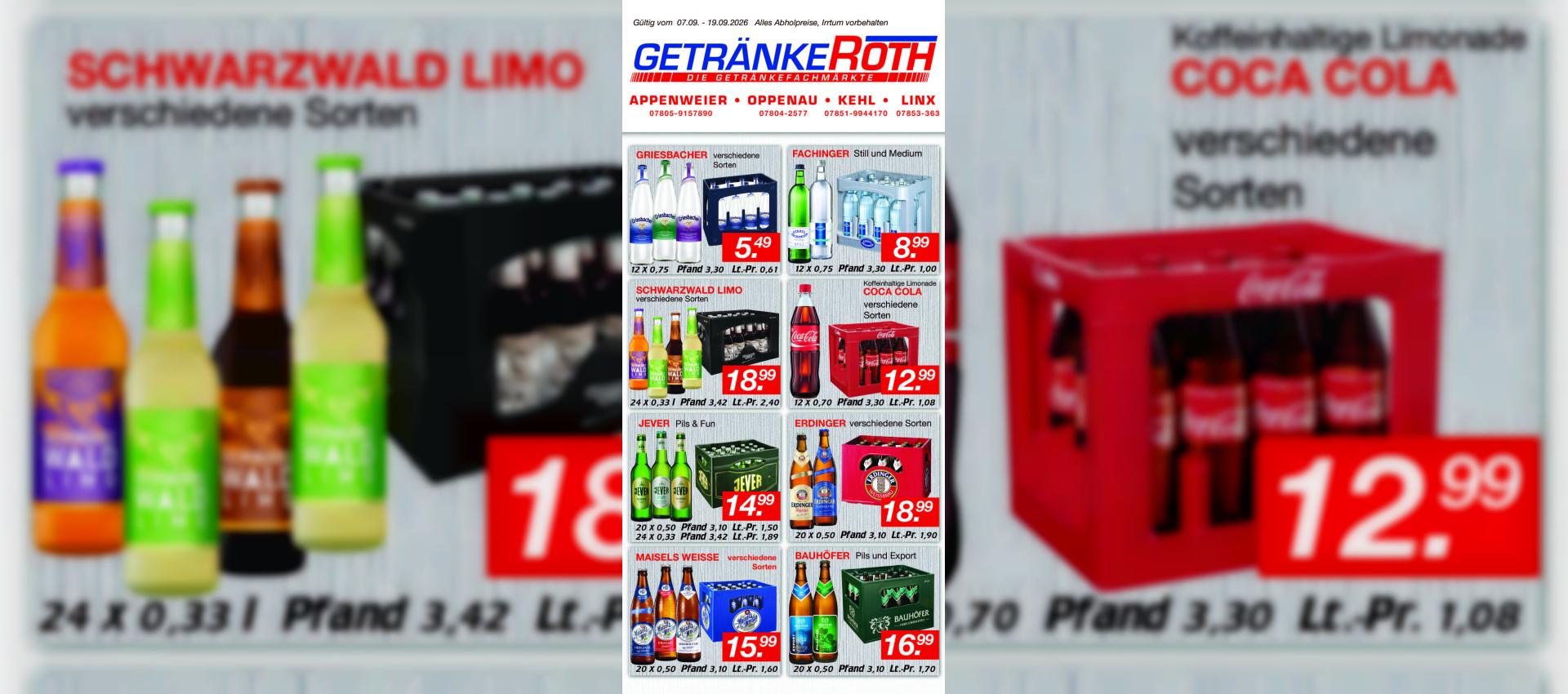 Oktoberfestbier und neuer Wein bei Getr&auml;nke Roth: die September-Angebote